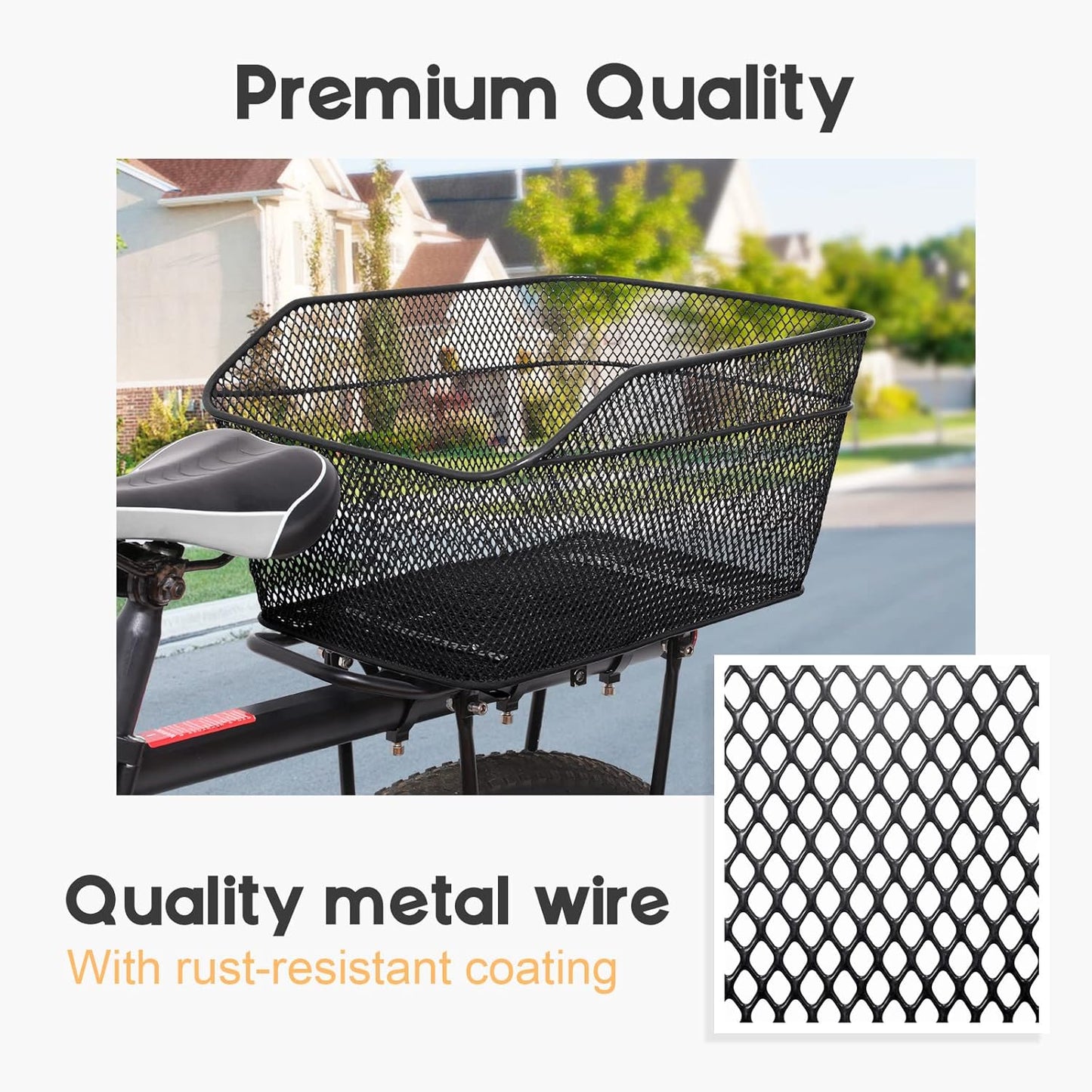 Avelena | Wasserdichter hinterer Fahrradkorb mit regendichtem Überzug – Velora