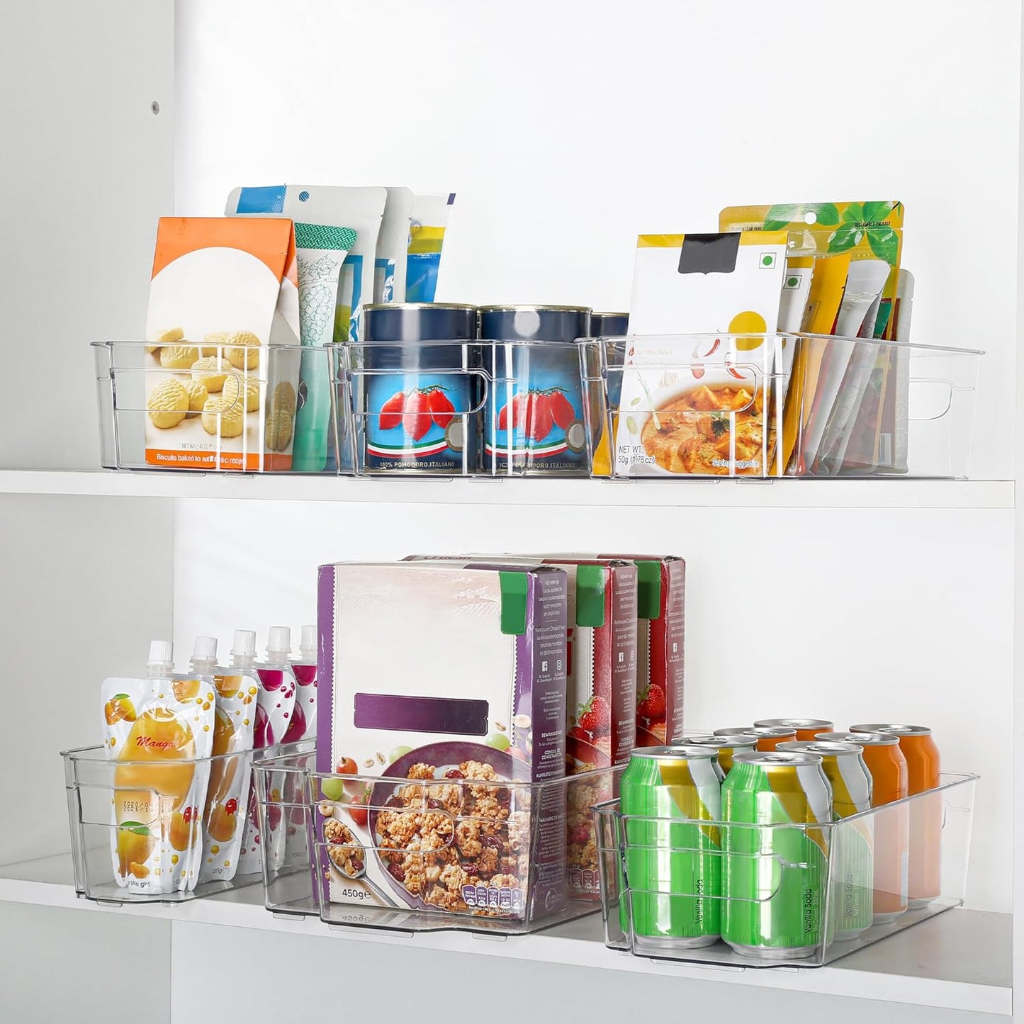Avelena | Durchsichtige Aufbewahrungsboxen für Kühlschränke - 4 Stück Coolorganize