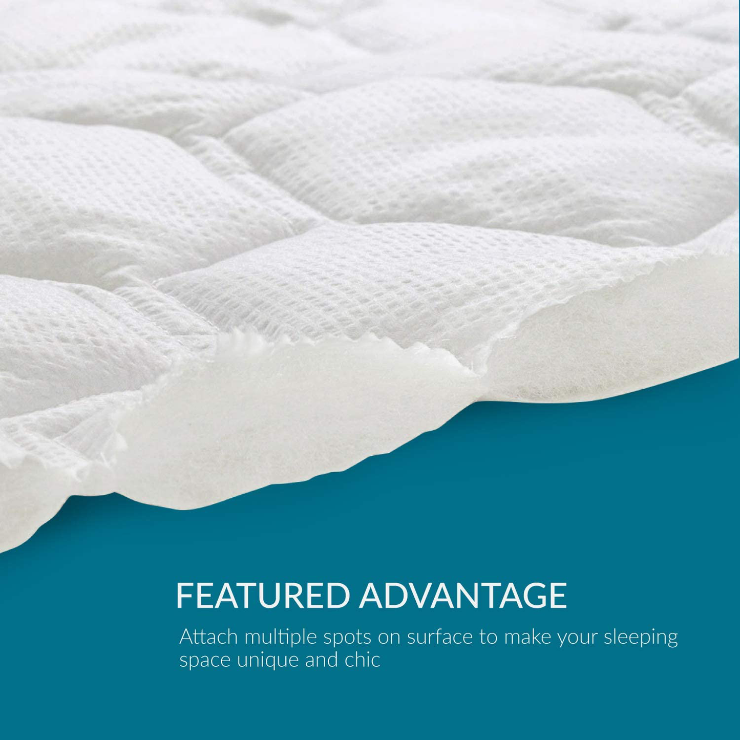 Avelena | Bedsure Queen Matratzenschoner mit tiefem Bettbezug - Gepolsterter Matratzenschoner für Queen-Bett-Kissen-Top-Matratzenschoner, Bezugsmatratzenschoner, 60 x 80 Zoll, Weiß