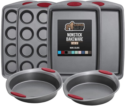 Avelena | Multipack Gorilla Grip Backutensilien Sets, Antihaft, Schwerlast Carbonstahl