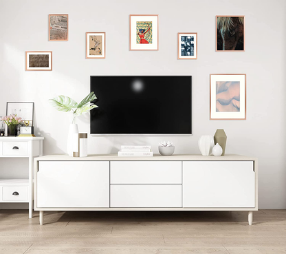 Avelena | Frametory, Aluminium Bilderrahmen Set Von 7 - Rose Gold Galerie Wandkit - Zeigt Ein 11X14, Zwei 8X10 Und Vier 5X7 Zoll Bilder Für Wohnkultur