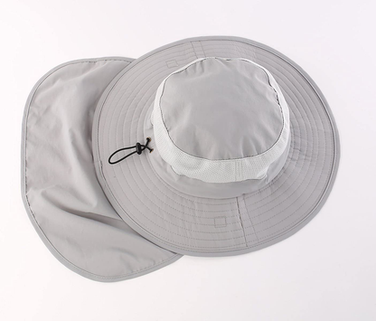 Avelena | Outdoor Upf50+ Mesh Sonnenhut Breiter Schirm Anglerhut Mit Nackenklappe
