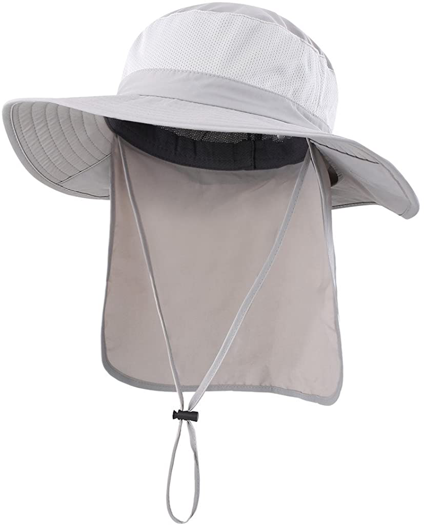 Avelena | Outdoor Upf50+ Mesh Sonnenhut Breiter Schirm Anglerhut Mit Nackenklappe
