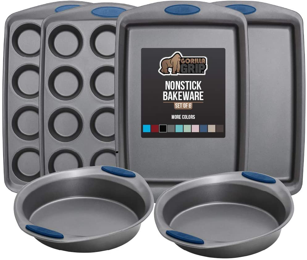 Avelena | Multipack Gorilla Grip Backutensilien Sets, Antihaft, Schwerlast Carbonstahl