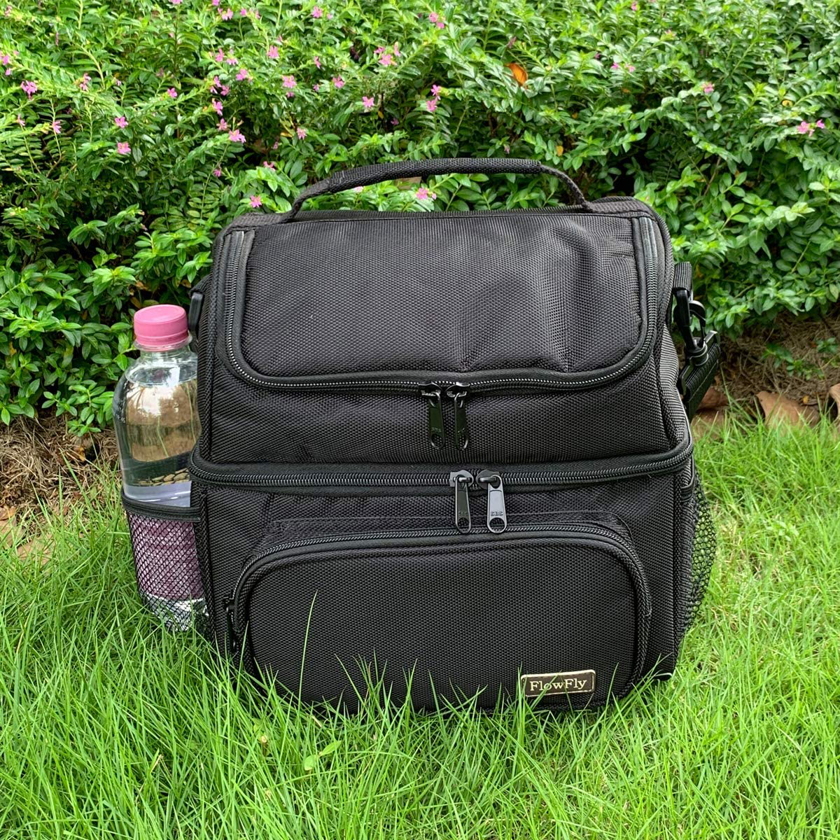 Avelena | Flowfly Kids Doppel Decker Kühler Isolierte Lunchbag Lunchbox Große Tasche Für Jungen, Mädchen, Mit Verstellbarem Gurt, Hai