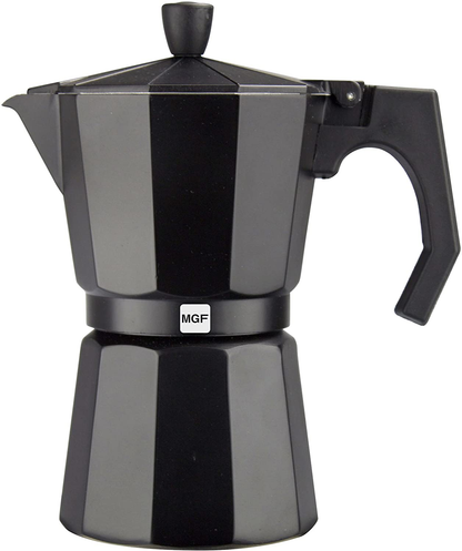 Avelena | Magefesa 01Pacfkeb06 Kenia Aluminium 6 Tassen Kaffeemaschine, Schwarz