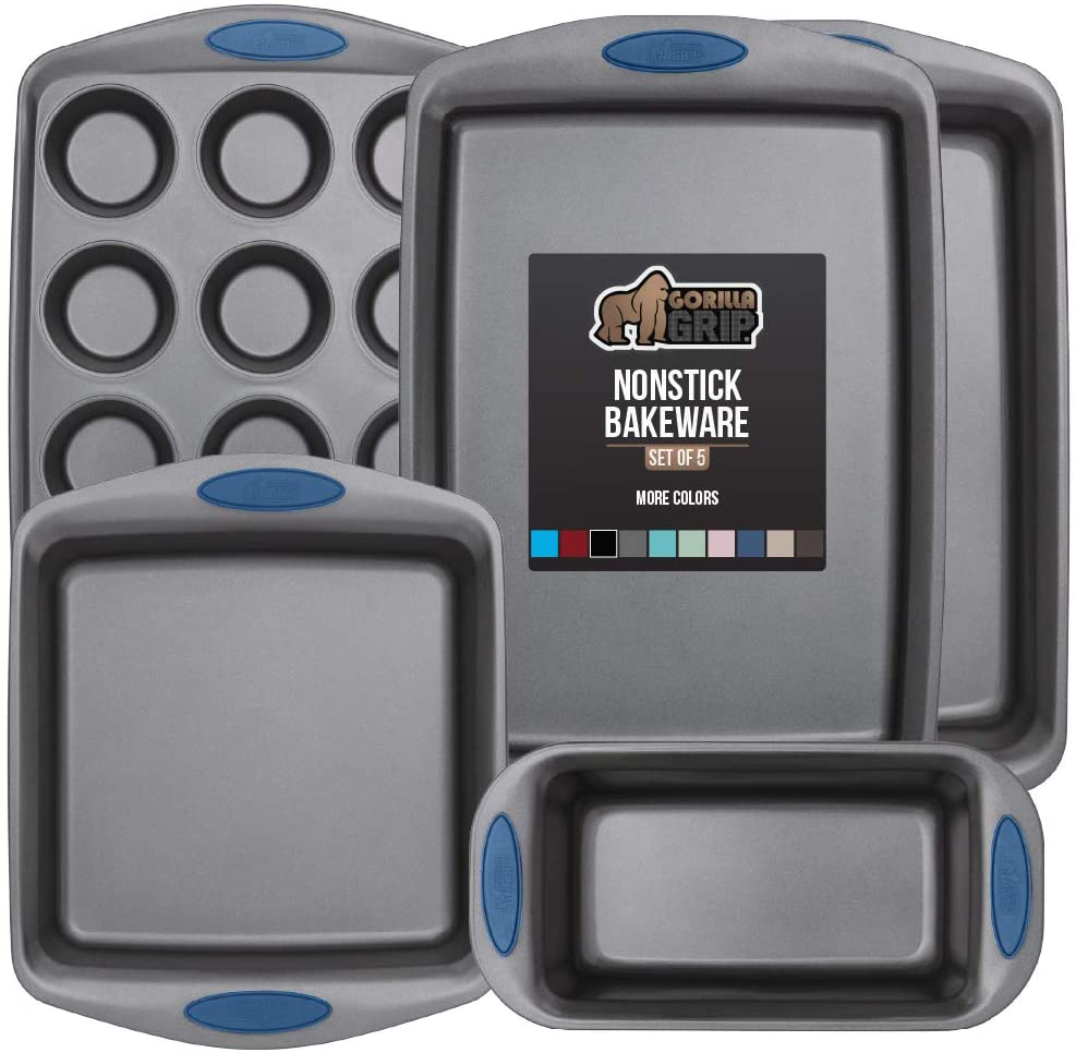 Avelena | Multipack Gorilla Grip Backutensilien Sets, Antihaft, Schwerlast Carbonstahl
