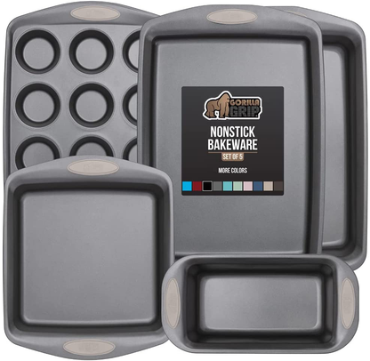 Avelena | Multipack Gorilla Grip Backutensilien Sets, Antihaft, Schwerlast Carbonstahl
