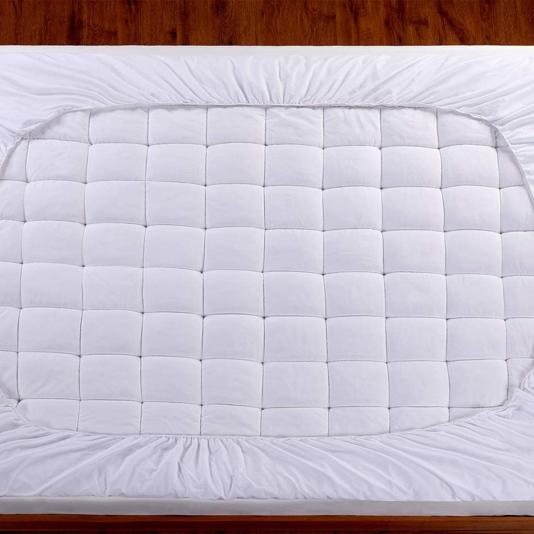 Avelena | Oaskys King Matratzenauflage Bezug Kühles Matratzen Topper Kissen Oberteil Baumwolle Oberteil Mit Untere Alternative Füllung (8-21” Passend Tiefe Tasche King Größe)
