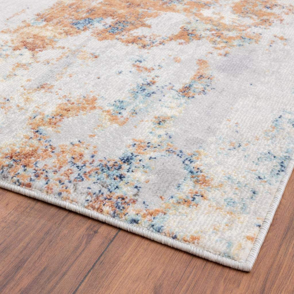 Avelena | Luxe Weavers Teppiche – Euston Moderne Teppiche Mit Abstrakten Mustern 7681 – Mittel Hochflor Teppich, Dunkelblau, Hellblau / 4 X 5