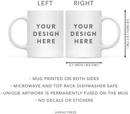 Avelena | Andaz Press Lustige 50. Hochzeitsjubiläum 11oz. Paar Kaffeetasse Gag Geschenk, Für vor 50 Jahren habe ich Ja gesagt, Ich habe Ja gesagt zu dem, was mir aufgetragen wurde, 2er-Pack mit Geschenkbox für Ehemann Ehefrau Eltern