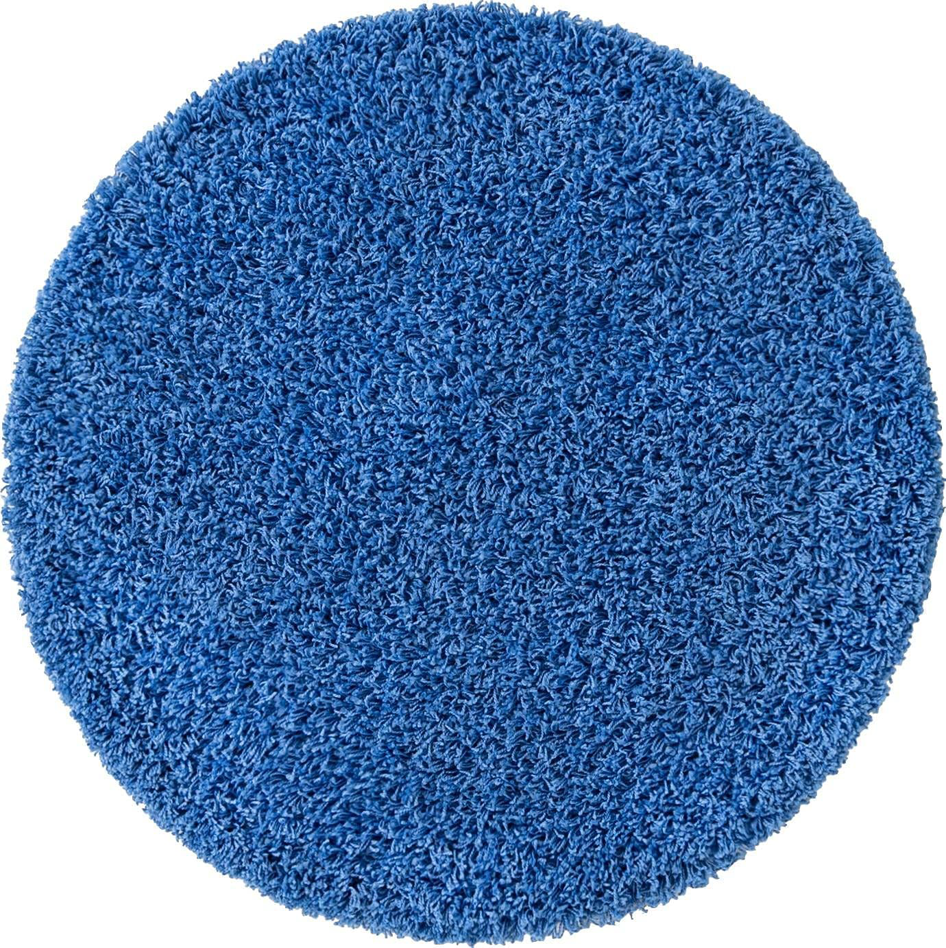 Avelena | Unique Loom Solo Solid Shag Kollektion Bereich Modern Plush Teppich Üppig & Weich, 3' 3" x 3' 3", Periwinkle Blau