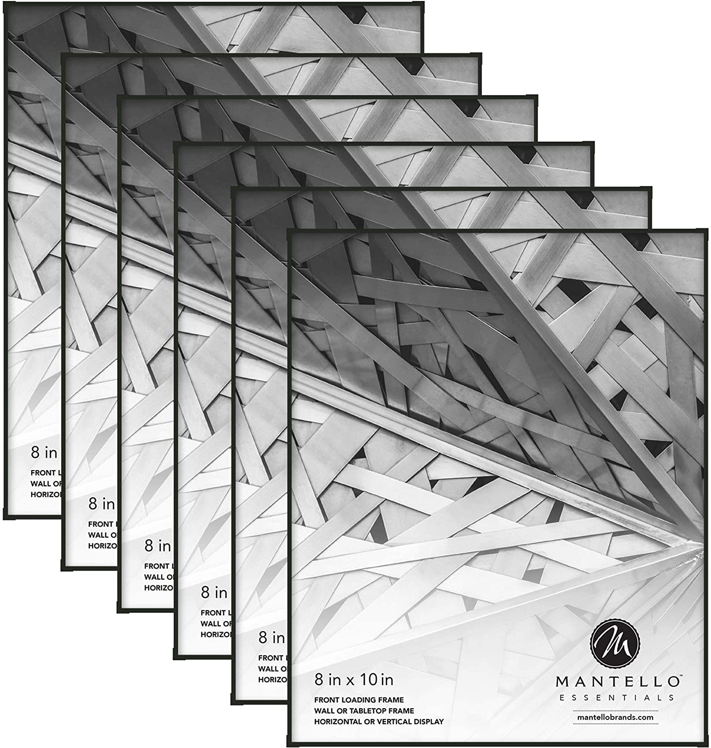 Avelena | Mantel 5x7 Zoll Frontlader Bilderrahmen - Weiß - Kunst Wandhängender Tisch - Familiengalerie Mehrfachrahmen - 6er Pack