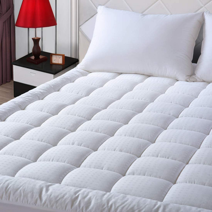 Avelena | Easeland California King Matratzenkissen Top Matratzenbezug Gepolstert Geeignet Für Matratzenschoner Lange Baumwolloberseite 8-21" Tiefe Tasche Kühlende Matratzentopper (72X84 Zoll, Weiß)