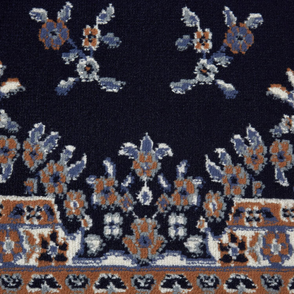 Avelena | Home Dynamix Premium Sakarya Traditionell Medaillonrand Teppich, Mitternachtsblau, 1'9"X7'2" Läufer