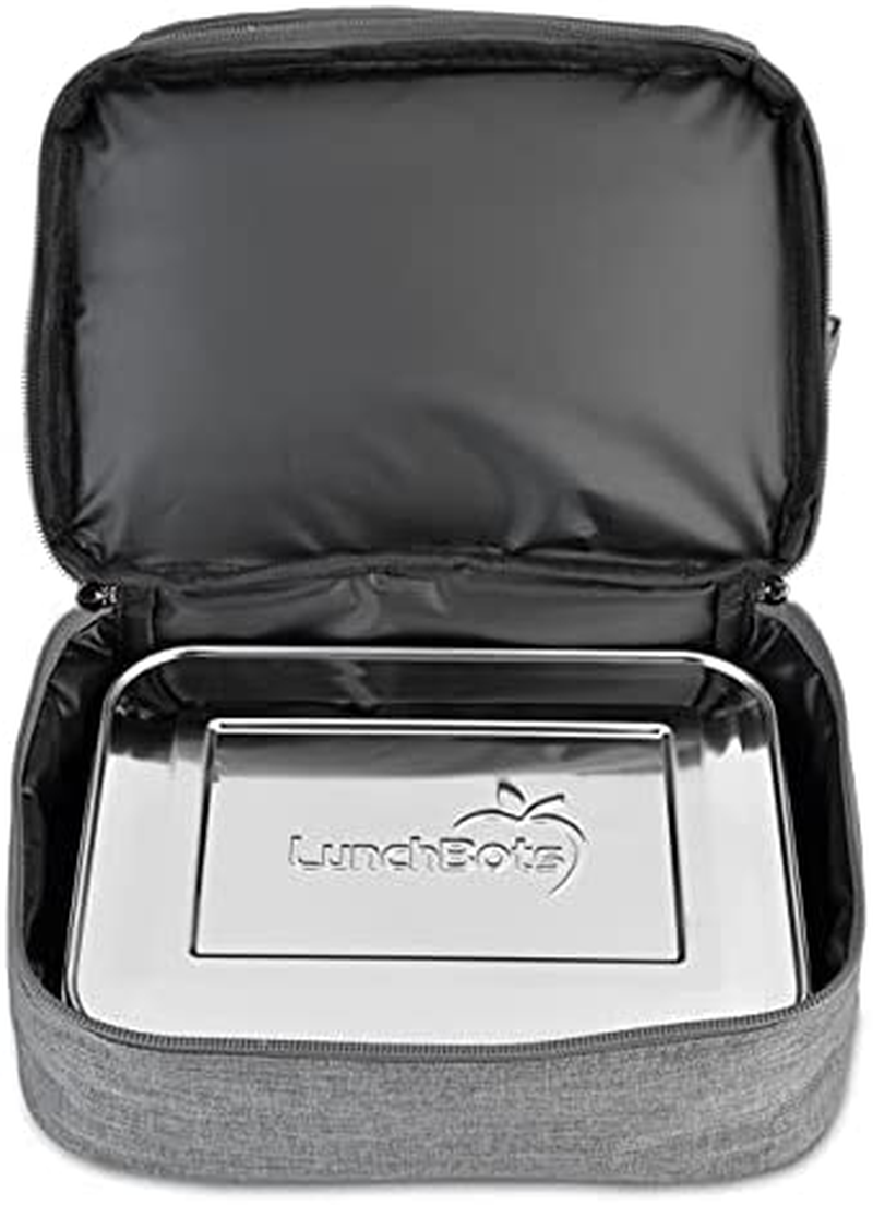 Avelena | Lunchbots Duplex Isolierte Lunchbag - Doppelte Fächerdizenz Passt Zu Lunchbots Uno, Duo, Trio, Quad, Rounds, Bento Cinco Perfekt - Geräumige Thermo-Lunchbag Für Kinder Und Erwachsene - Königsblau