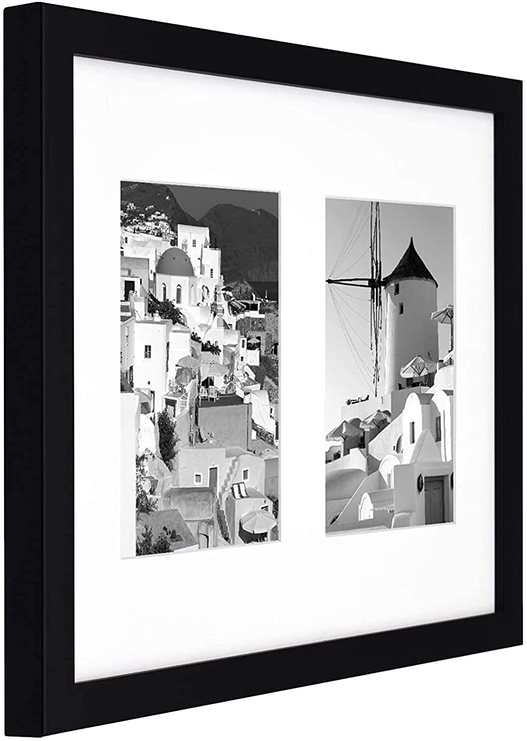 Avelena | Golden State Art, 11X14 Schwarze Foto Holz Collage Rahmen Mit Echtem Glas Und Weißem Passepartout Zeigt (2) 5X7 Bilder