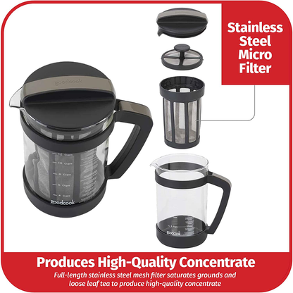Avelena | Goodcook Koffe 1.5L Glas Cold Brew Coffee Maker Mit Bpa-Freiem Kunststoffrahmen