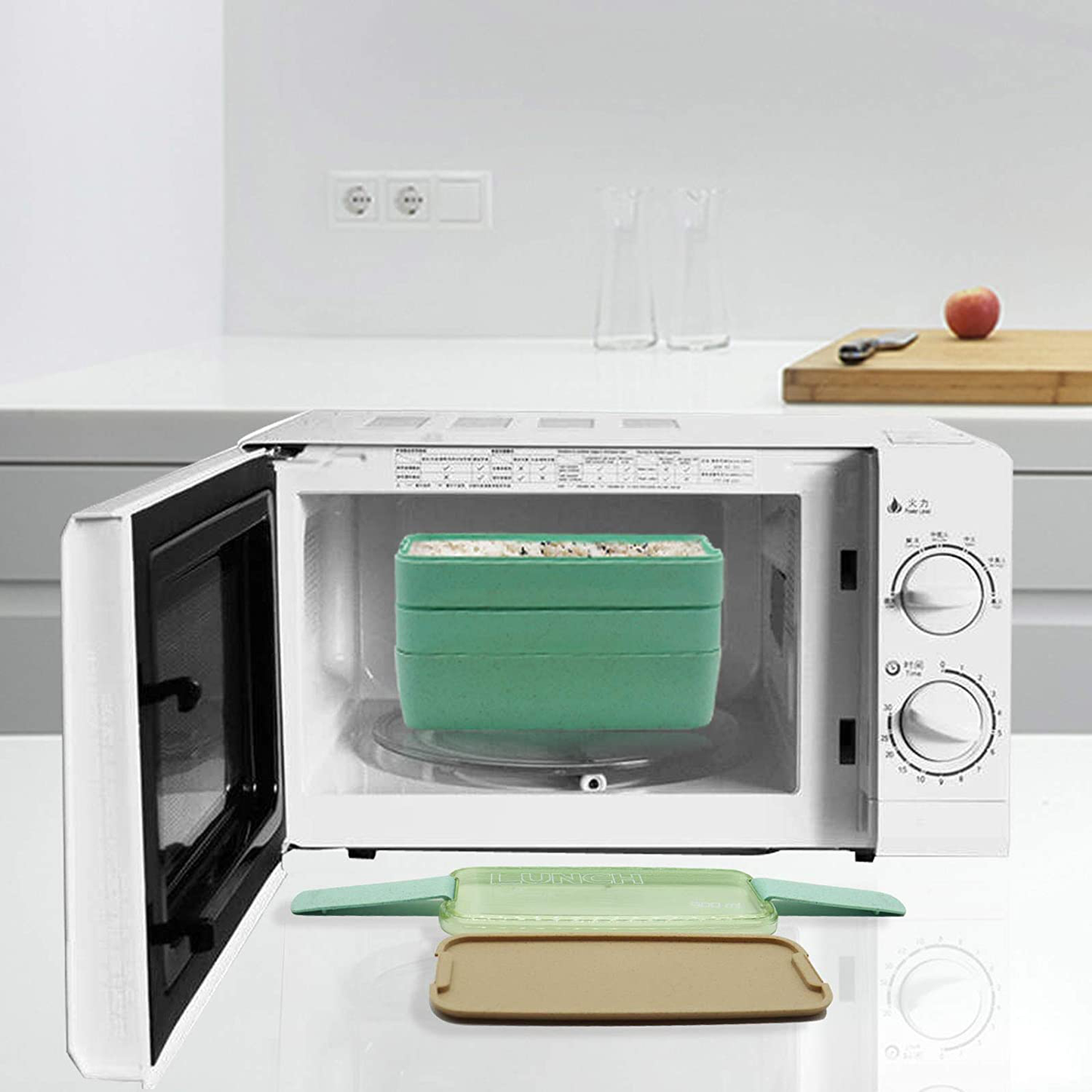 Avelena | Koccido Bento Box Lunchbox Kit, Japanische Lunchbox 3-In-1 Raum, Stapelbare Lunchbox Auslaufsichere Lunchbehälter, Bento Lunchbox Für Kinder Und Erwachsene