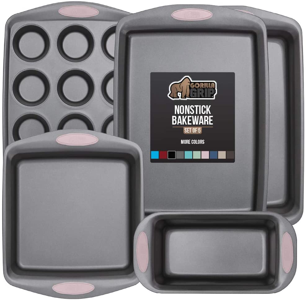 Avelena | Multipack Gorilla Grip Backutensilien Sets, Antihaft, Schwerlast Carbonstahl