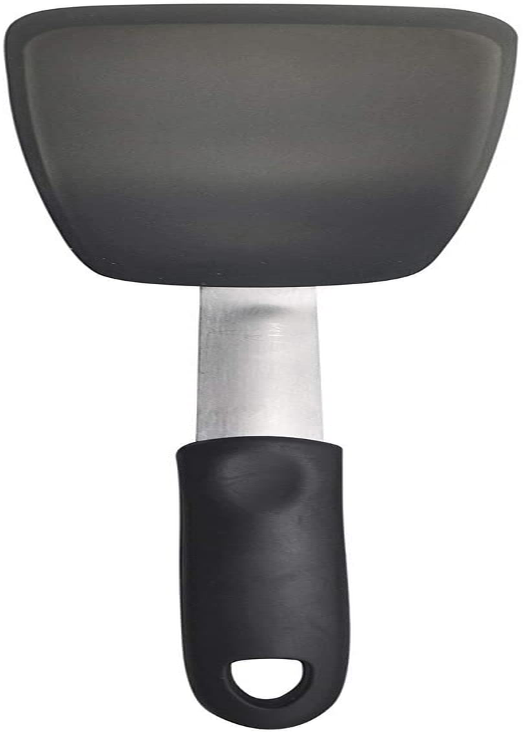 Avelena | Unicook 2er-Pack Flexible Silikonspachtel, Wender, 600F Hitzebeständig, Ideal zum Wenden von Eiern, Burgern, Crêpes und mehr, Schwarz