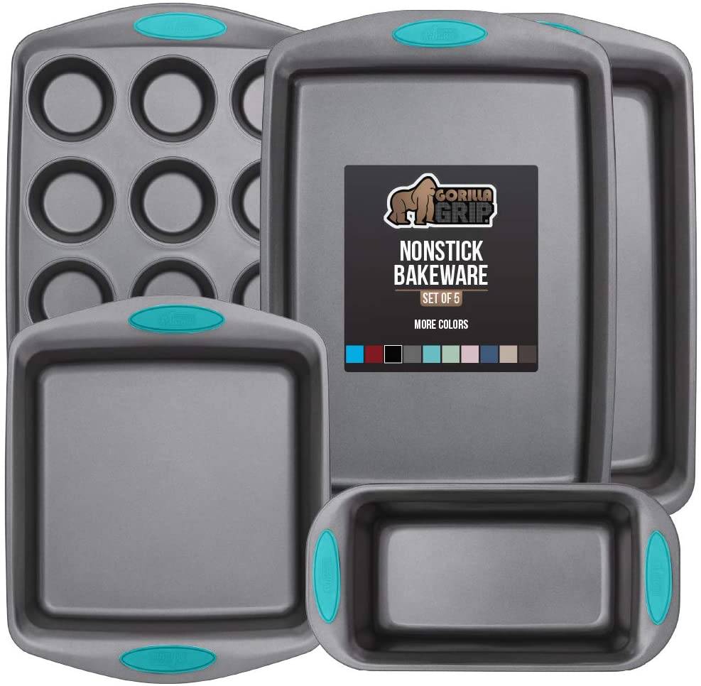 Avelena | Multipack Gorilla Grip Backutensilien Sets, Antihaft, Schwerlast Carbonstahl