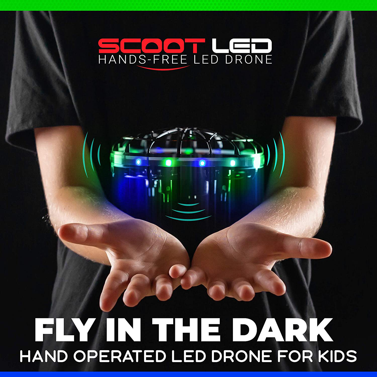 Avelena | Force1 Scoot Led Handbediente Drohne Für Kinder Oder Erwachsene - Hands-Free Bewegungssensor Mini Drohne, Einfache Innenraum Kleine Ufo Spielzeug Fliegende Ball Drohne Spielzeug Für Jungen Und Mädchen (Rot/Blau)