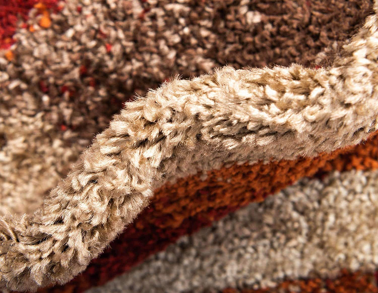 Avelena | Einzigartiger Loom Herbstkollektion Casual Warme Töne Abstrakt Gradient Teppich (2' 0 X 6' 0 Läufer, Blau/ Elfenbein)