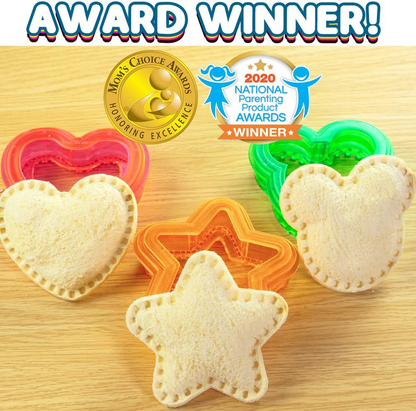 Avelena | Sandwichschneider und -versiegeler - Decruster Sandwich-Maker - Großartig für die Brotdose und Bento-Box - Jungen und Mädchen Kinderessen - Sandwichschneider für Kinder (Herz, Stern, Maus)
