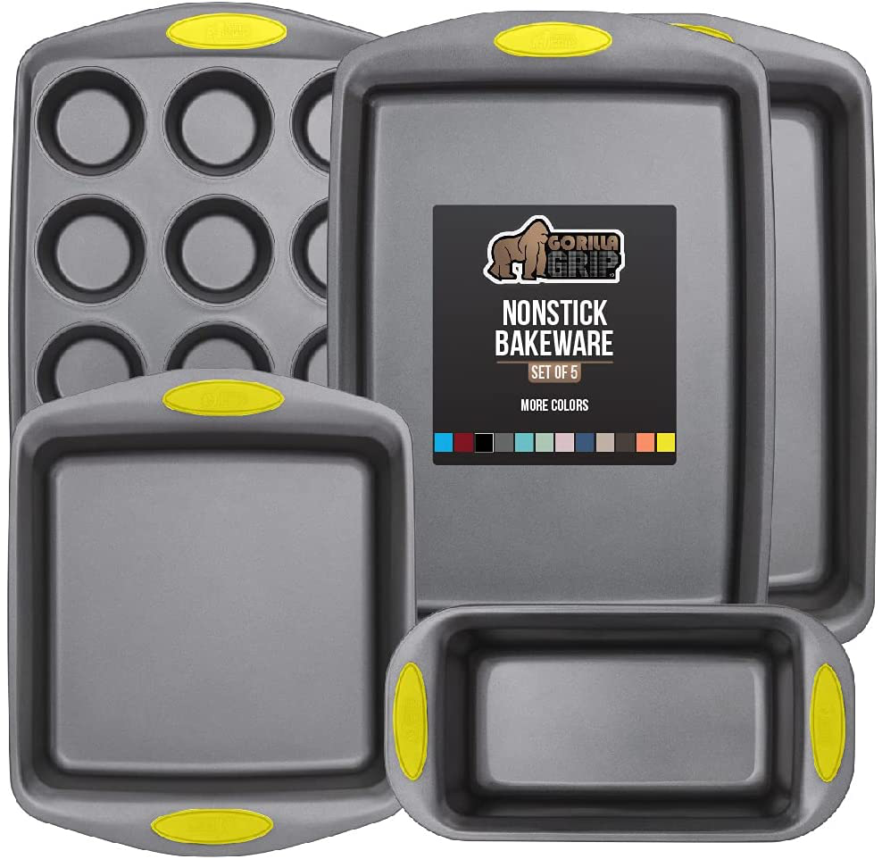 Avelena | Multipack Gorilla Grip Backutensilien Sets, Antihaft, Schwerlast Carbonstahl