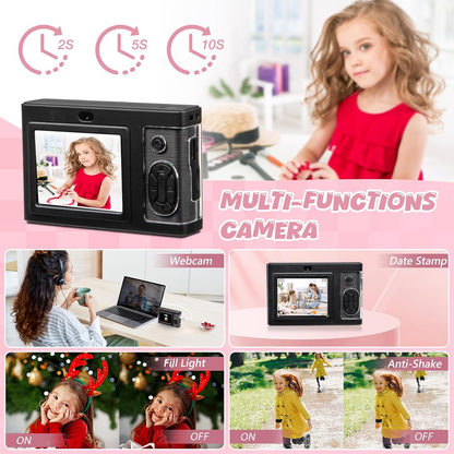 Avelena | 1080P Kinderkamera Mit 32Gb Karte, 48Mp 8X Zoom Digitalkamera Zum Tippen Und Fotografieren
