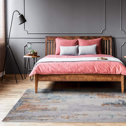 Avelena | Luxe Weavers Teppiche – Euston Moderne Teppiche Mit Abstrakten Mustern 7681 – Mittel Hochflor Teppich, Dunkelblau, Hellblau / 4 X 5