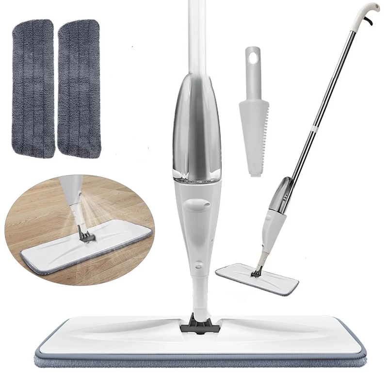 Avelena | Wet Dry Mikrofaser Spray Mop Für Die Bodenreinigung Mit 2 Waschbaren Pads
