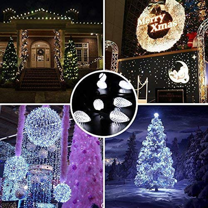 Avelena | Brizled Rote Weihnachtslichter, 16 Fuß 25 Led Facettierte C9 Weihnachtslichter, Verbindbare 120V Ul Zertifizierte Weihnachtsbaumlichter