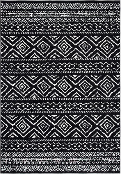 Avelena | Safavieh Tulum Collection Tul267N Marokkanisches Boho Abgenutzt Non-Shedding Wohnzimmer Schlafzimmer Esszimmer Home Office Bereich Teppich, 5'3" X 7'6", Marineblau / Elfenbein