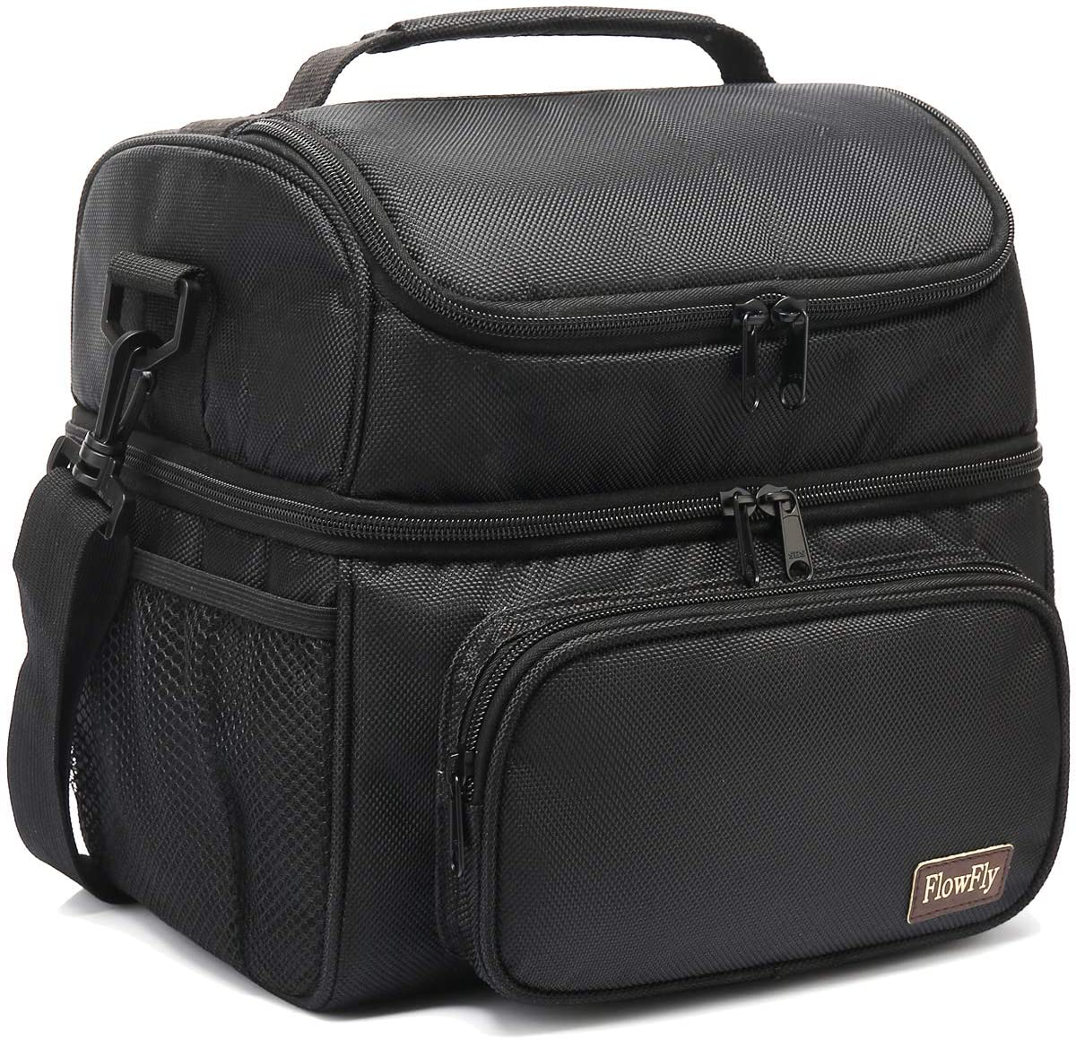 Avelena | Flowfly Kids Doppel Decker Kühler Isolierte Lunchbag Lunchbox Große Tasche Für Jungen, Mädchen, Mit Verstellbarem Gurt, Hai