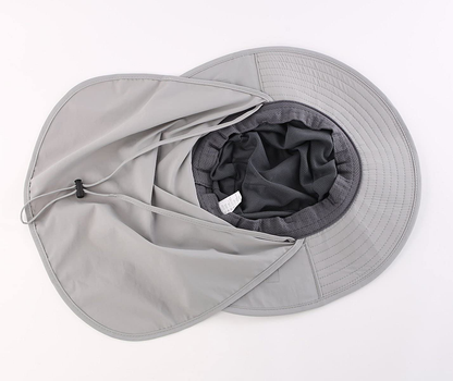 Avelena | Outdoor Upf50+ Mesh Sonnenhut Breiter Schirm Anglerhut Mit Nackenklappe