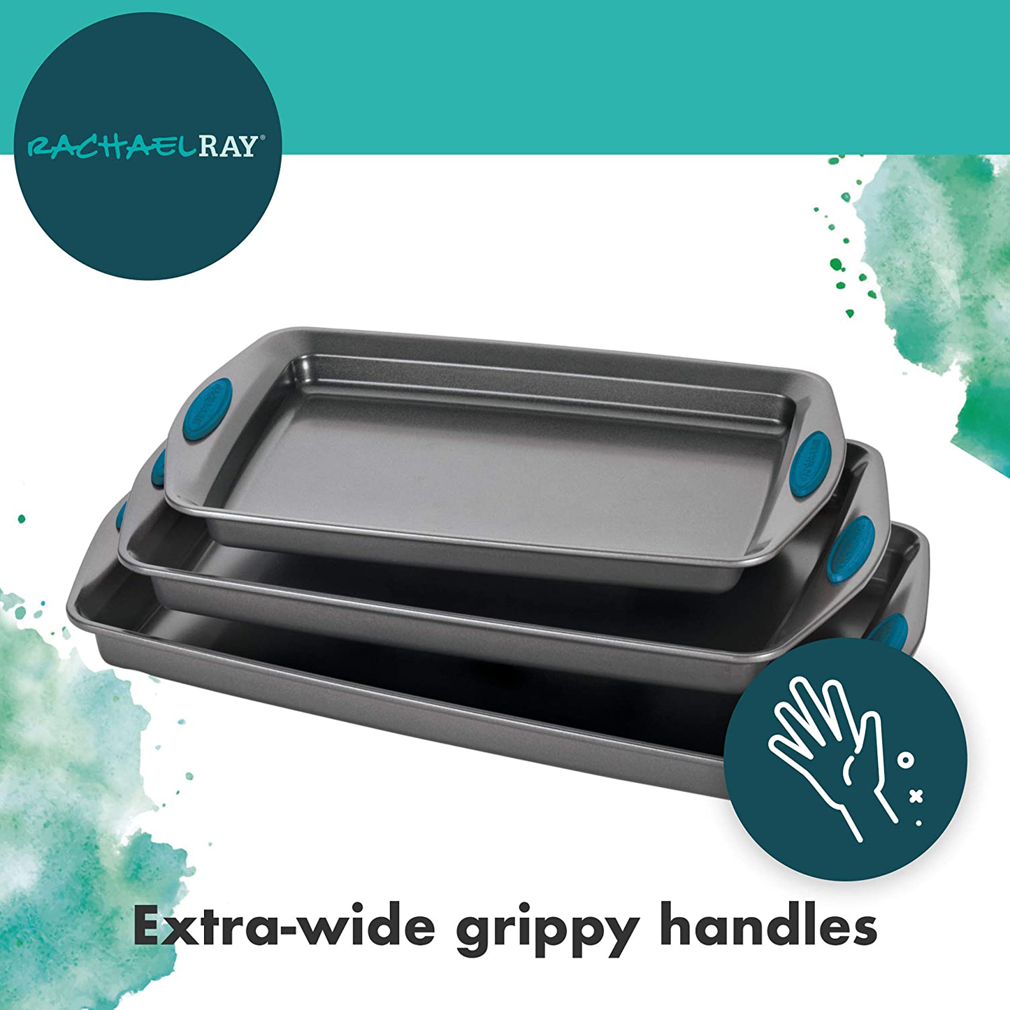 Avelena | Rachael Ray Bakeware Antihaft Kuchenform Set, 3-Teilig