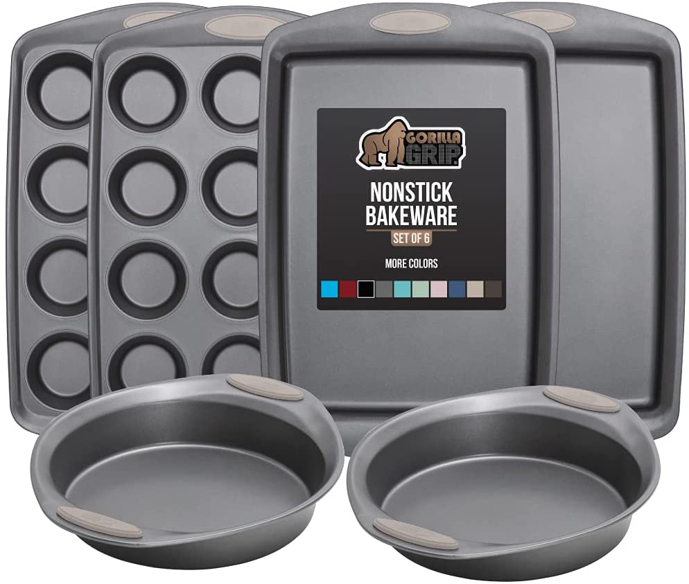 Avelena | Multipack Gorilla Grip Backutensilien Sets, Antihaft, Schwerlast Carbonstahl
