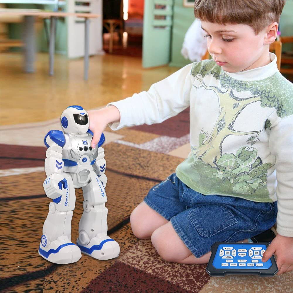 Avelena | Fernbedienung Robot Für Kinder, Sikaye Intelligenter Programmierbarer Roboter Mit Infrarot-Controller Spielzeuge, Tanzen, Singen, Mondzyklus Und Led Augen, Gestensensor Roboterset Für Kinderunterhaltung (Rot)