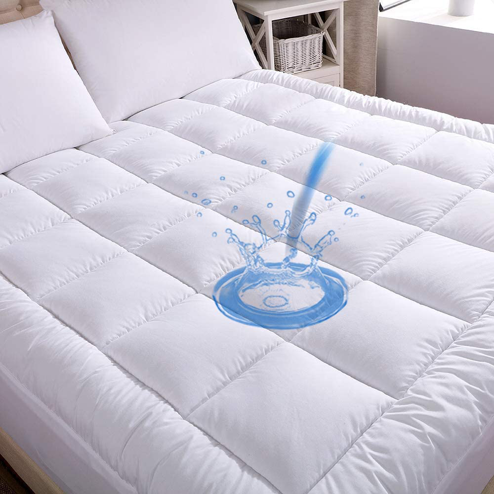 Avelena | Whatsbedding Wasserdichter Matratzenschoner Twin Xl Größe Baumwolloberfläche Alternative Füllung Plüsch Dicke Matratzenoberdecke-Gefüllt Quiltet (Wasserdichter Twin Xl)