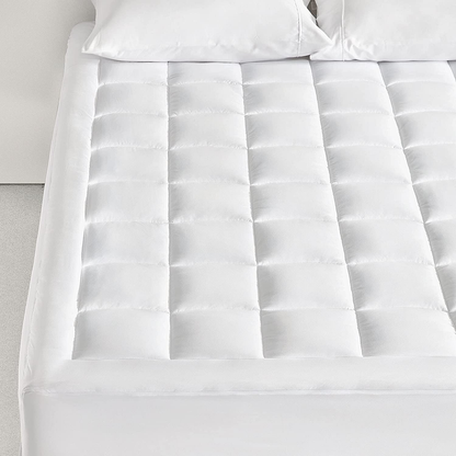 Avelena | Sonive Gesteppter Matratzenauflage Weiches Flauschiges Kissenbezug Matratzenbezug Alternative Füllung Topper Dehnt Sich Bis Zu 21 Zoll Tiefer Tasche (Weiß, Twin Xl)