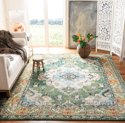 Avelena | Safavieh Monaco Kollektion MNC243D Boho Chic Medaillon Abgenutzt Nicht schütten Fleckenresistent Wohnzimmer Schlafzimmer Läufer, 2'2" x 8', Pink / Mehrfarbig