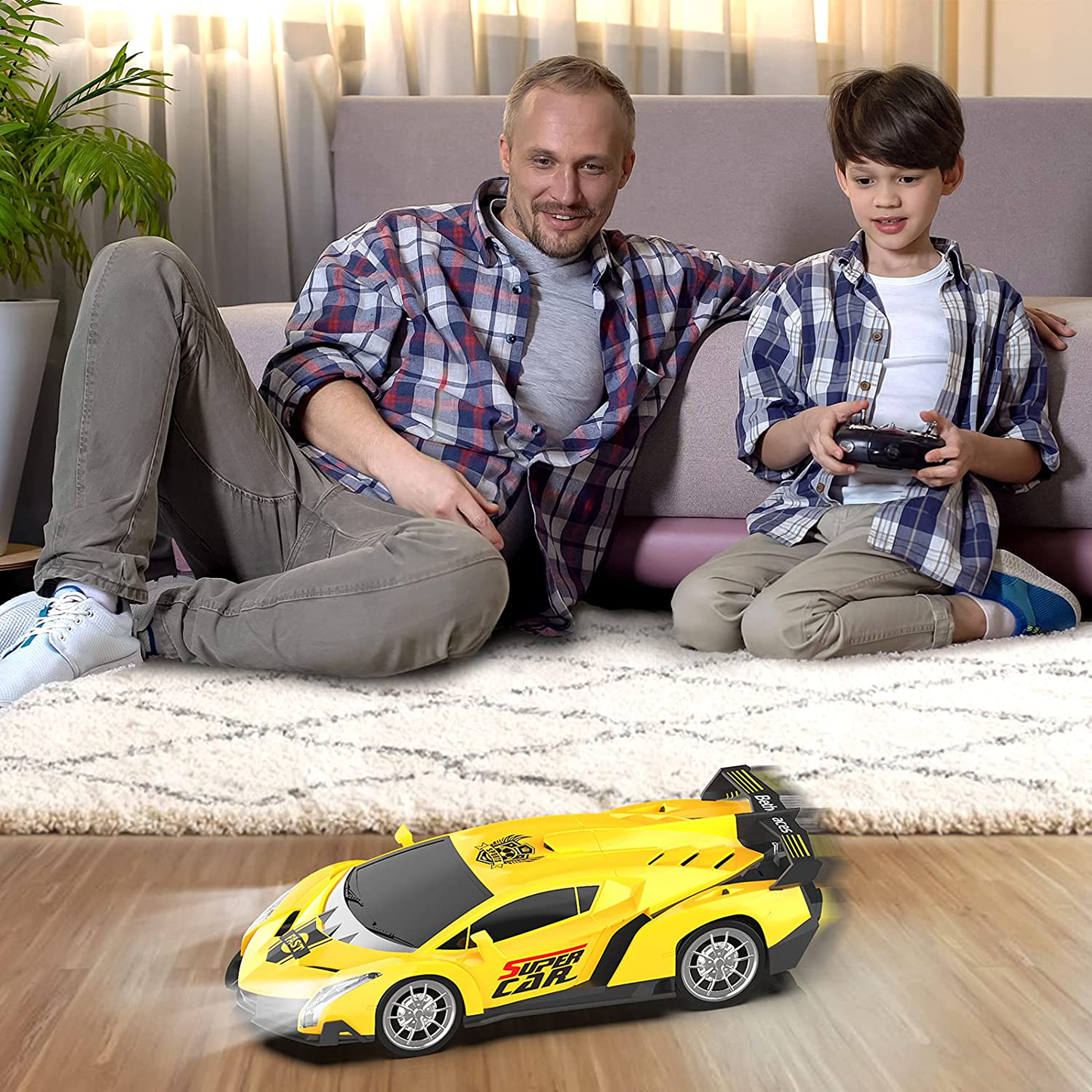 Avelena | Growsland Fernbedienungsauto Rc Autos Weihnachtsgeschenke Spielzeug Für Kinder 1/18 Elektrisch Sport Renn Hobby Rc Crawler Spielzeugauto Modell Fahrzeug Für Jungen Mädchen Erwachsene Inklusive Wiederaufladbare Batterien (Silber)