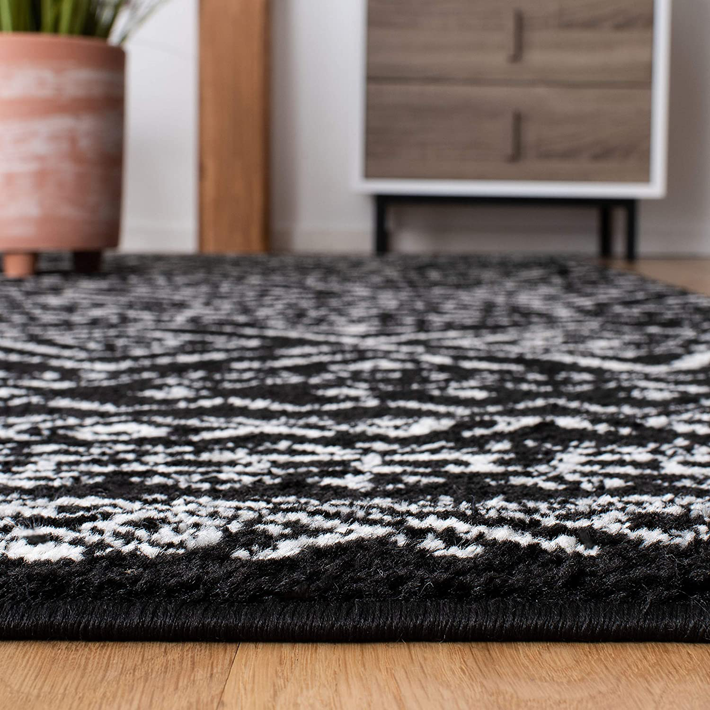 Avelena | Safavieh Tulum Collection Tul267B Marokkanisches Boho Abgesenktes Non-Shedding Fleckenbeständiges Wohn- Schlafzimmer Bereich Teppich, 2' X 5', Elfenbein / Hellgrau