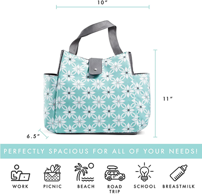 Avelena | Fit & Fresh Isolierte Lunch Tasche Set, Beinhaltet Passende Flasche Und Behälter, Westport Aqua Dogwood