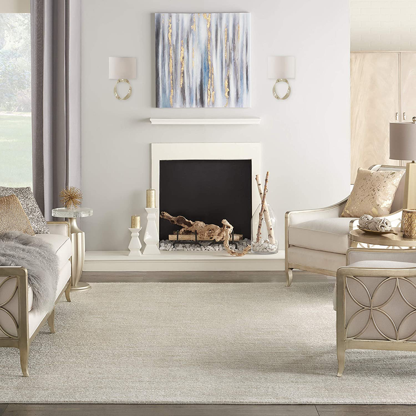 Avelena | Nourison Essentials Solid Contemporary Ziegelrot 3' X 5' Bereichsteppich, 3' X 5'