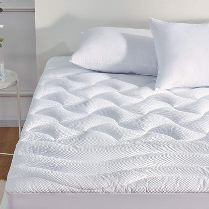 Avelena | SLEEP ZONE Premium Matratzenauflage Kühl Überfüllt Flauschig Weicher Topper Zonen-Design Bis zu 21 Zoll Tiefe Tasche mit Elastischem Rock, Grau, Cal King