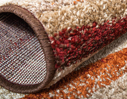 Avelena | Einzigartiger Loom Herbstkollektion Casual Warme Töne Abstrakt Gradient Teppich (2' 0 X 6' 0 Läufer, Blau/ Elfenbein)