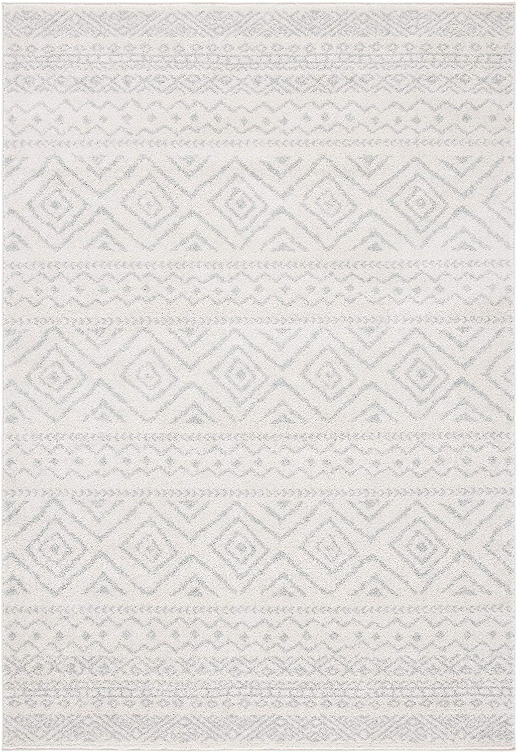 Avelena | Safavieh Tulum Collection Tul267B Marokkanisches Boho Abgesenktes Non-Shedding Fleckenbeständiges Wohn- Schlafzimmer Bereich Teppich, 2' X 5', Elfenbein / Hellgrau